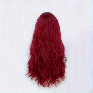  Burgundy Glam: Curly Heat-Resistant Wig cashymart