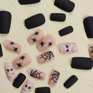  Spider Web Halloween Press On Nails cashymart