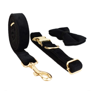  Velvet Dog Collar and Leash Set cashymart