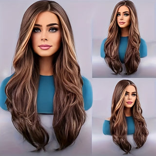  Chic Ombre Brown & Blonde Curly Wig cashymart