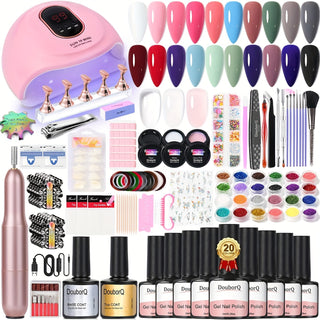  20-Color Gel Nail Polish Kit cashymart