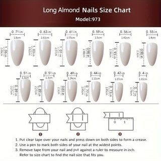  Glossy Almond Press-On Nails cashymart