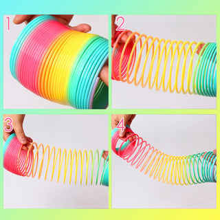  Colorful Folding Rainbow Spring Coil Toy cashymart