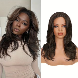  Chic Brown Highlight Layered Wig cashymart