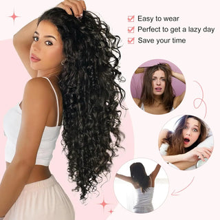 9PCS 22 Inch Curly Clip In Hair Extensions cashymart