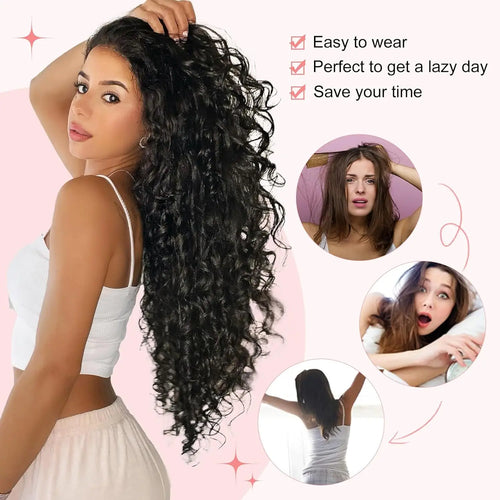  9PCS 22 Inch Curly Clip In Hair Extensions cashymart