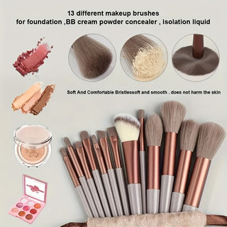  13-Piece Soft Makeup Brush Set cashymart