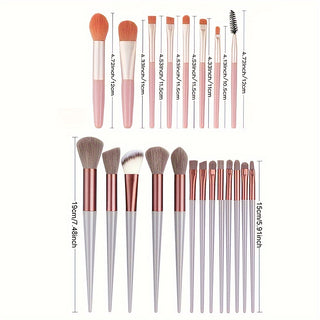  Fluffy Makeup Brush Set with Sponge & Bag cashymart