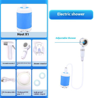  Portable Electric Shower for Camping and Travel with Rechargeable Battery cashymart