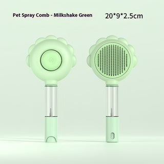  2 In 1 Self-Cleaning Pet Brush Comb with Spray cashymart