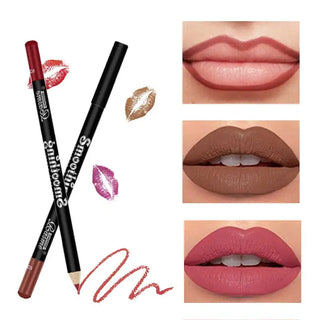  12 Colors Lip Liner Pen Set Waterproof Easy To Color Makeup cashymart