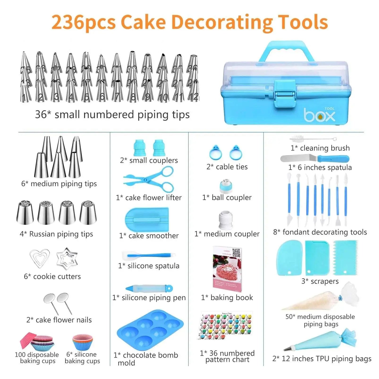  AK 236pcs Cake Tools Kit cashymart
