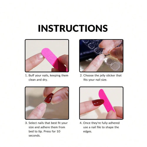  ARTAUG 24PCS Medium White Square Press On Nails cashymart