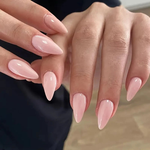  ARTAUG 24PCS Medium White Square Press On Nails cashymart
