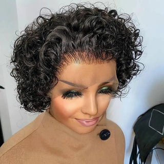  Pixie Cut Human Hair Lace Front Wig for Women cashymart