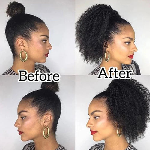  Afro Kinky Curly Clip In Ponytail Extensions cashymart
