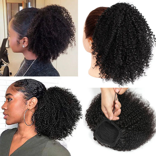  Afro Kinky Curly Clip In Ponytail Extensions cashymart