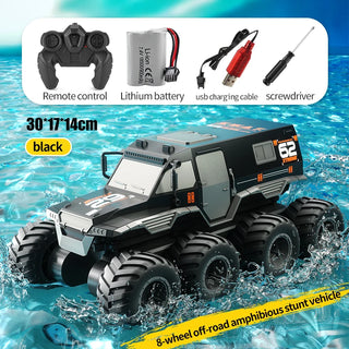  All-Terrain JJRC Q137 Amphibious 8-Wheel Remote Control Stunt Truck cashymart