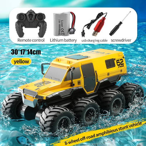  All-Terrain JJRC Q137 Amphibious 8-Wheel Remote Control Stunt Truck cashymart