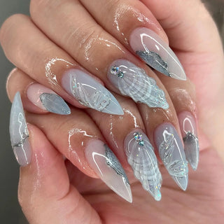  Almond Fake Nail Set cashymart
