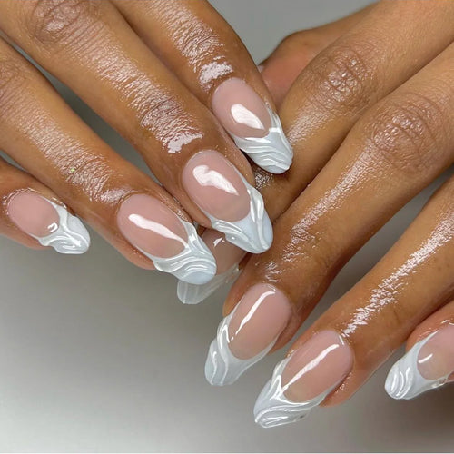  Almond Fake Nail Set cashymart