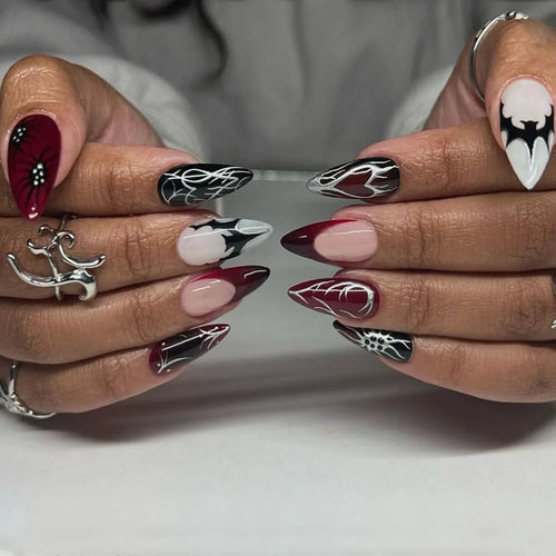  Almond Halloween Press-On Nails cashymart