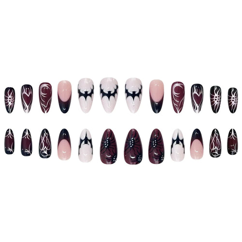  Almond Halloween Press-On Nails cashymart