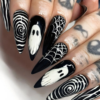  Almond Halloween Press-On Nails cashymart