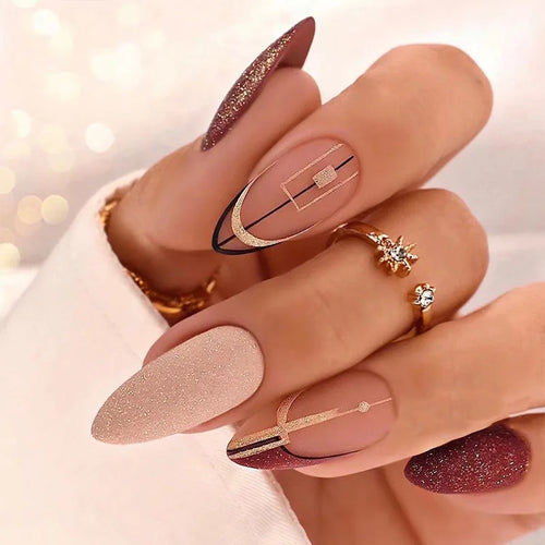  Almond Press On Nail Tips cashymart