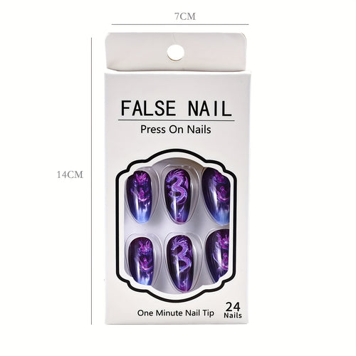  Almond Press-On Nails cashymart