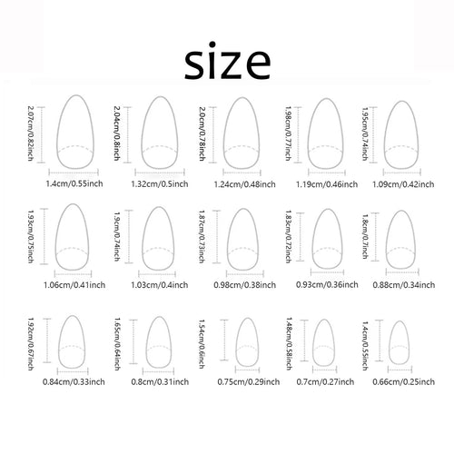  Almond Shaped Press On Nails Set 30 Pieces cashymart