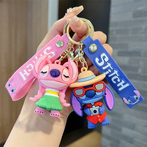  Anime Disney Keychain Mickey Minnie Lilo Stitch cashymart