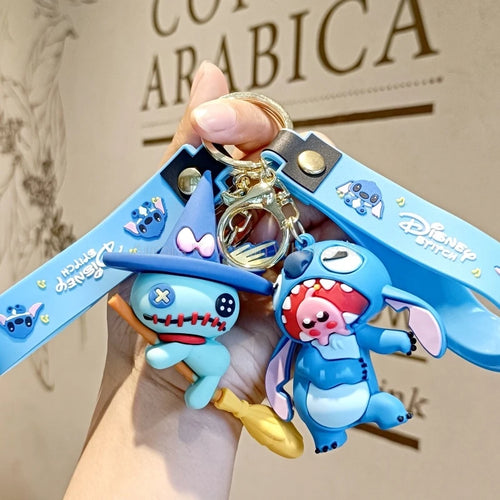  Anime Disney Keychain Mickey Minnie Lilo Stitch cashymart