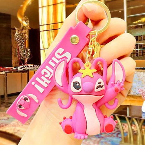 Anime Disney Keychain Mickey Minnie Lilo Stitch cashymart