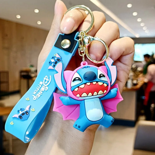  Anime Disney Keychain Mickey Minnie Lilo Stitch cashymart