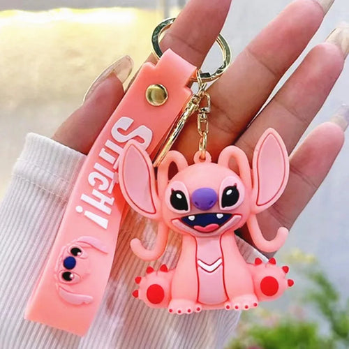  Anime Disney Keychain Mickey Minnie Lilo Stitch cashymart