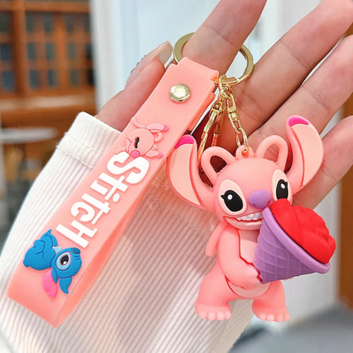  Anime Disney Keychain Mickey Minnie Lilo Stitch cashymart
