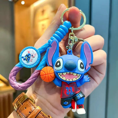  Anime Disney Keychain Mickey Minnie Lilo Stitch cashymart