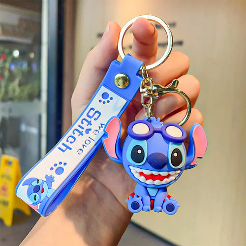 Anime Disney Keychain Mickey Minnie Lilo Stitch cashymart