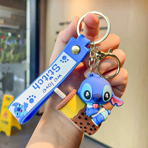  Anime Disney Keychain Mickey Minnie Lilo Stitch cashymart