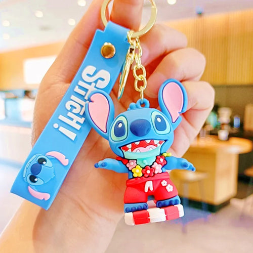  Anime Disney Keychain Mickey Minnie Lilo Stitch cashymart