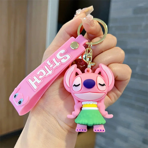  Anime Disney Keychain Mickey Minnie Lilo Stitch cashymart