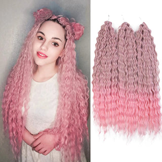  Ariel Curl Ombre Blonde Pink 24 Inch Hair Extension cashymart