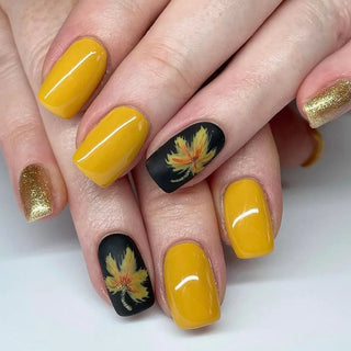  Autumn Maple Leaves French Fake Nails cashymart