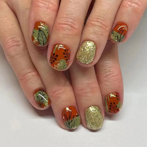  Autumn Press-On Nails cashymart