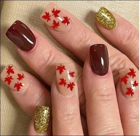  Autumn Press-On Nails cashymart