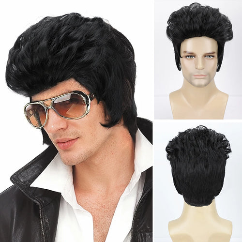  BCHR Rock Legend Black Synthetic Wig for Men cashymart