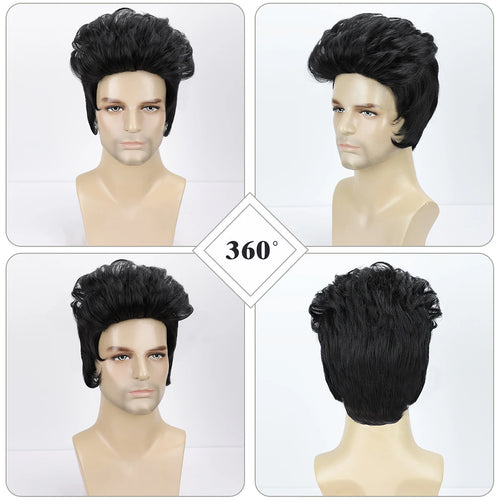 BCHR Rock Legend Black Synthetic Wig for Men cashymart