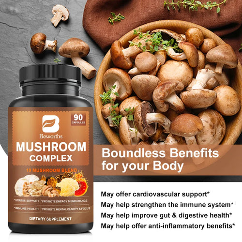  BEWORHTS 90pcs Mushroom Capsules for Health cashymart