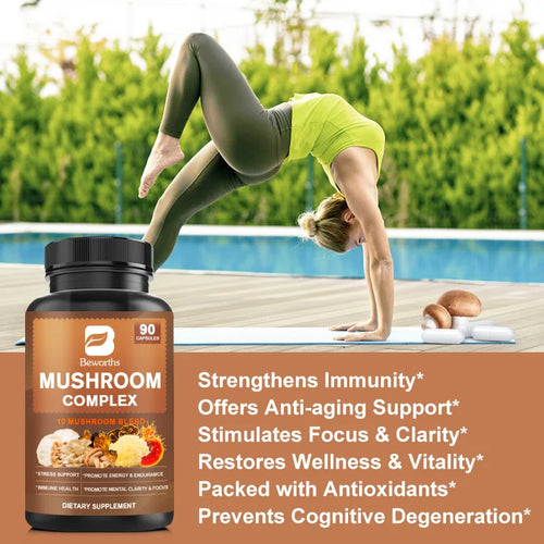  BEWORHTS 90pcs Mushroom Capsules for Health cashymart